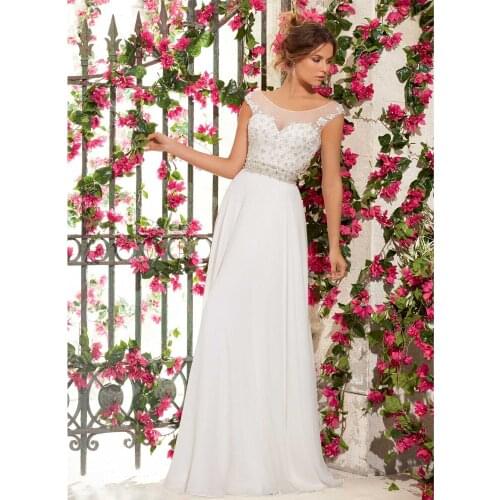 Vestidos Casamento robe de soiree Sexy Backless Boho Beach Chiffon A Line 2018 Bridal Gown Vestido De Novia bridesmaid dresses