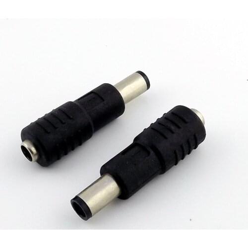 10x DC Power Plug Connector 5.5x2.1mm Female to 6.0x 1.3mm Male Plug Adapter for Laptops Straight Black