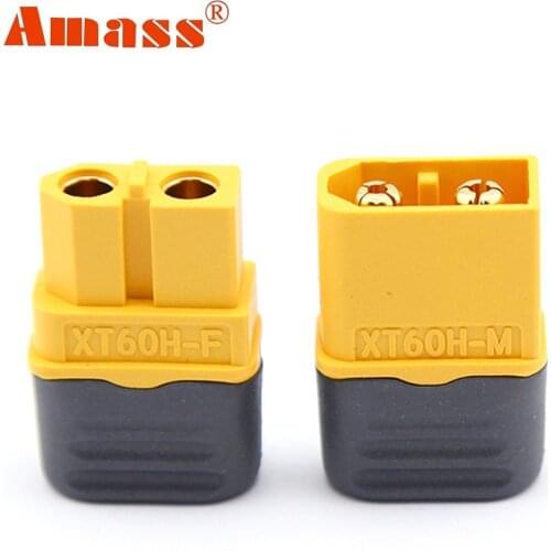 2pcs Amass XT60H XT60 connector With covers protection XT-60 Plug Male Female Sheath Housing For Rc lipo battery Drone Car Boat