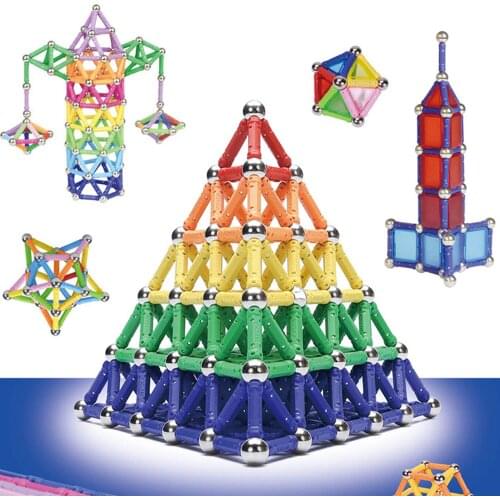 350PCS Funny Magnetic Building Blocks Sticks Set Educational Toy for Kids Children Boys Girls Birthday Christmas Magnet Gift