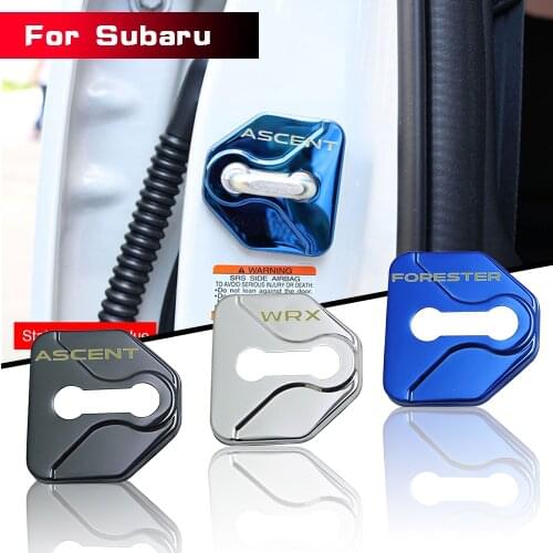4pcs 3D Car door lock cover Car sticker for XV impreza legacy ASCENT FORESTER LEVORG OUTBACK wrx Car sticker Accessories