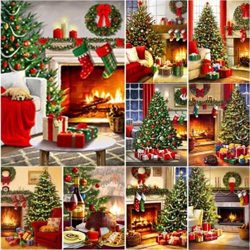 5D DIY Diamond Painting Cross Stitch Christmas Tree Diamond Embroidery Crafts Full Square Round Drill Home Decor Christmas Gift