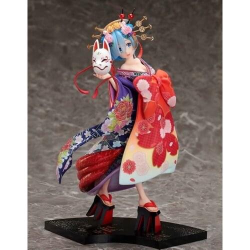 Anime Re:Life In A Different World From Zero Oiran Kimono Rem Beautiful Girl PVC Action Figure Model Toys Doll