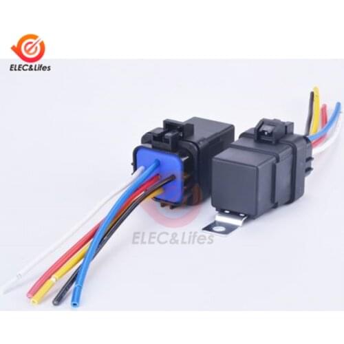 Waterproof Automotive Relay DC 12V 40A 4Pin 5Pin Car Control Device Auto Car Relays Integrated Wired
