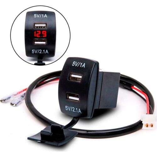 SOONHUA 5V 3.1A Dual USB Car Charger With Digital Display Auto Car Mobile Phone Charger Adapter Universal For IPhone For Samsung