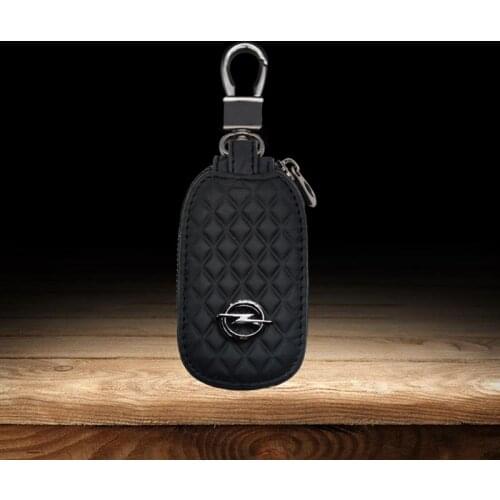 For Opel Insignia 2013 2.0T 2014 Country Tourer Basic 2017 With Opel logo Leather Car Key Case Cover shell Keychain Car-styling