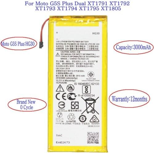 Ciszean Motorola Moto G5S Batteries