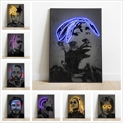 Nordic Style Decor Canvas 2pac Lil Peep Tyler XXXTentacion Rapper Painting Picture Home Wall Art Print for Living Room Poster
