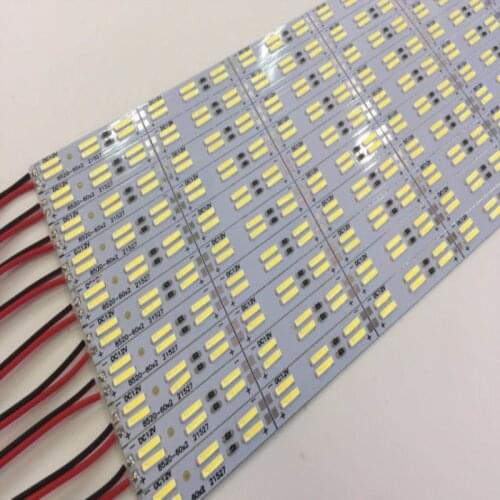Double row led strip 8520 Korea chip DC12V 120leds/m Hard BAR Light high bright 8000K 4800LM free ship 10pc 20pc 50pc 100pc