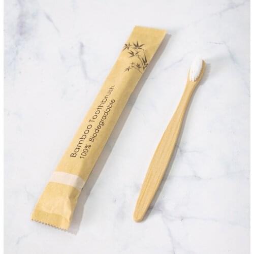 Eco Friendly 10-100Pcs Bamboo Toothbrush Soft-Bristled Adult Toothbrushes Wooden Handle Teeth Whitening Brush Dental Oral Health