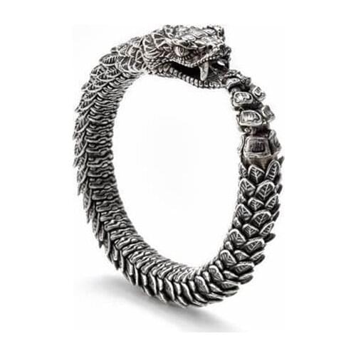 Personality Silver Color Snake Ring for Men Women Open Rattlesnake Ring Wedding Band Engagement Ring Punck Jewelry Party Gifts
