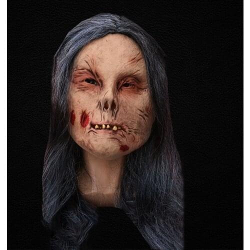 Witch Mask Horror Grimace Mask Old Lady Old Granny Old Man Iatex Headgear Devil Old Lady Mask Supply