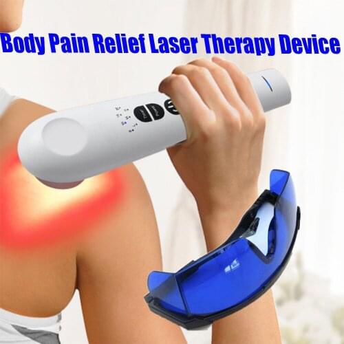 Medical Cold Laser Acupuncture Multi-functional Pain Relief Physical Light Therapy 808nm 650nm Free Safety Goggles