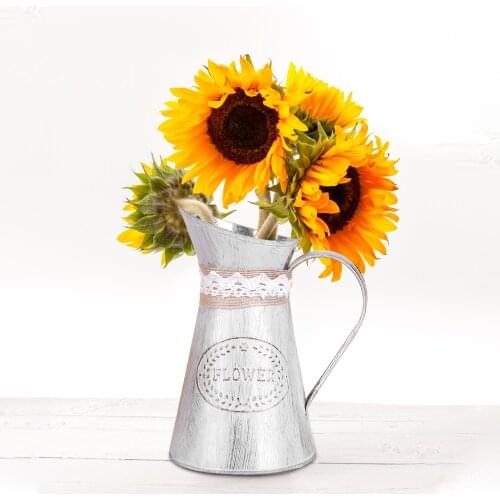 Metal Shabby Chic Vase French Style High Decoration Unique Design For Wedding Home Garden Office Valentines Christmas Decor