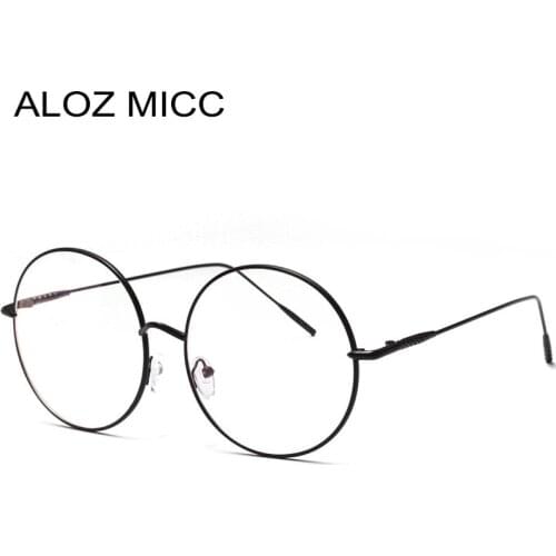 Fashion Women Transparent Round Glasses Frames New Designer Men Metal Optical Clear lens Frame Women EyeGlasses Q815