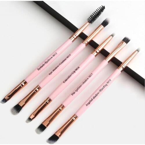 5pcs/set Makeup Brushes Set Portable Eye Shadow Blending Powder Blash Eyeliner Eyelash Eyebrow Brushes For Face Makeup Cosmetics