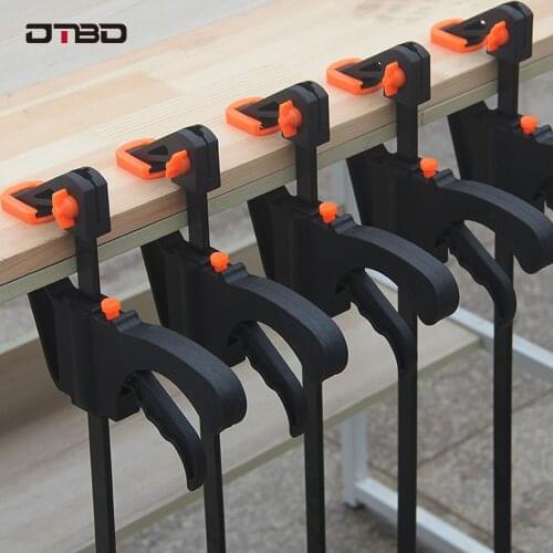 DTBD 2PC/Set Quick Ratchet F Clamp Heavy Duty Wood Working Work Bar Clamp Clip Kit Woodworking Reverse Clamping DIY Hand Tool