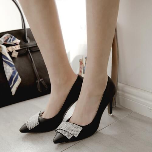 New spring fashion pointed female shallow mouth set foot high heel with 31-46 super small yards single shoes 1811