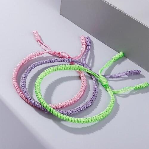 Charm Women Bracelet Fashion Handmade Braided Tibetan Buddhist Men Adjustable Knots Rope Bracelets&Bangles Gifts Friends Jewelry