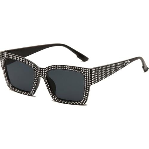 Luxury Fashion Square Cat Eye Sunglasses Women Rimless Wave Butterfly Sun Glasses Metal Shades for Vintage Women Eyewear UV400