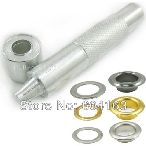 One tool + 100 Sets 1/2" 12mm Grommet Eyelets Canvas Clothes Leather Self Backing Color Choice Free ship