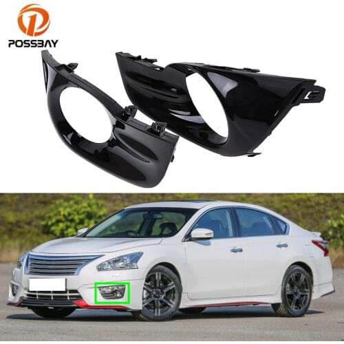 POSSBAY Black Hole Grille Fog Light Grille Cover for Nissan Altima/Teana L33 Pre-facelift 2012 2013 2014 2015 Auto Side Parts