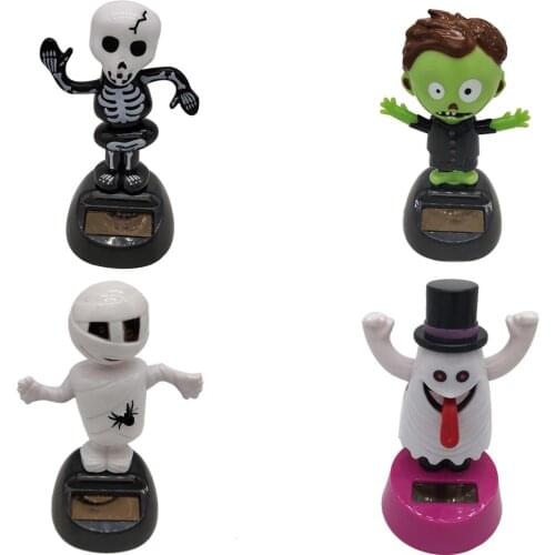 Halloween Gift Cute Car Dashboard Ornament Vehicle Accessories Swing Doll Solar Toy Car Interior Decoration Car Accessories
