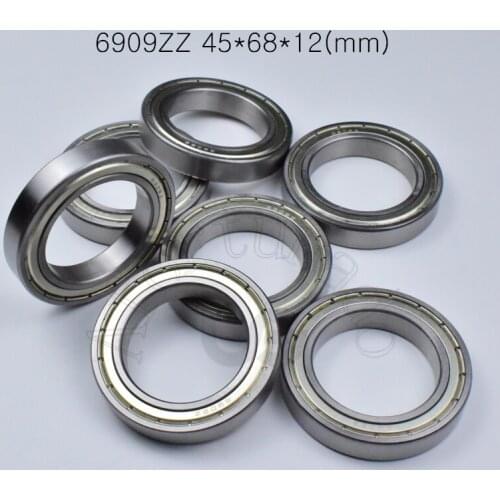6909ZZ 45*68*12(mm) 1Piece free shipping bearings ABEC-5 Metal sealed bearing Thin wall bearing 6909 6909ZZ chrome steel bearing