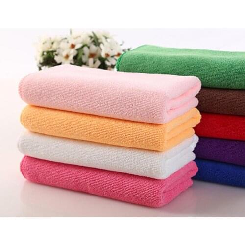 10 Pcs Towel Soft Square Shape Polyester Microfiber Household Hand Cloth for Kitchen Car Accessories Exterior