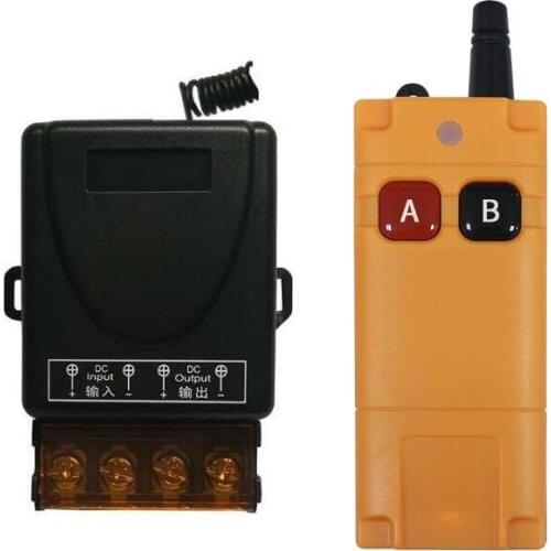 3000m DC 12V 24V 36V 48V 30A relay RF Wireless radio Remote Control lighting switch 433.92mhz Industrial water pump/motor
