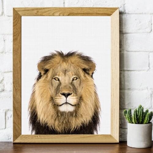 Safari Nursery Animal Lion Nordic Poster And Print Modern Lion Photography Canvas Painting Picture Kids Room Wall Art Decor