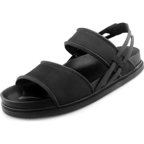 Ins web celebrity gladiator sandals, summer style, genuine leather, Korean version Thick bottom air permeability boots