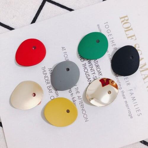 Diy jewelry making 50pcs/lot Rubber paint geometry irregular ovals shape alloy floating locket charms fit earring accessory