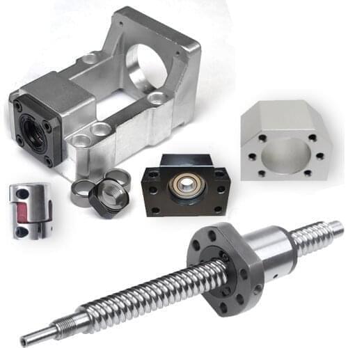 1PC Ball Screw Set Stepper Servo Motor Integrated Seat Module SFS1605/1610/1616 mute nut end machined BKBF12 DSG16H coupler XB25