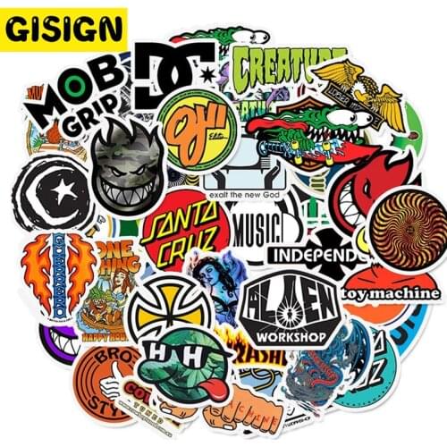 10/30/50pcs Skateboard Brand Stickers Anime for Kids Guitar Cans Laptop Sticker Pack Set Motorcycle Suitcase Waterproof Stickers