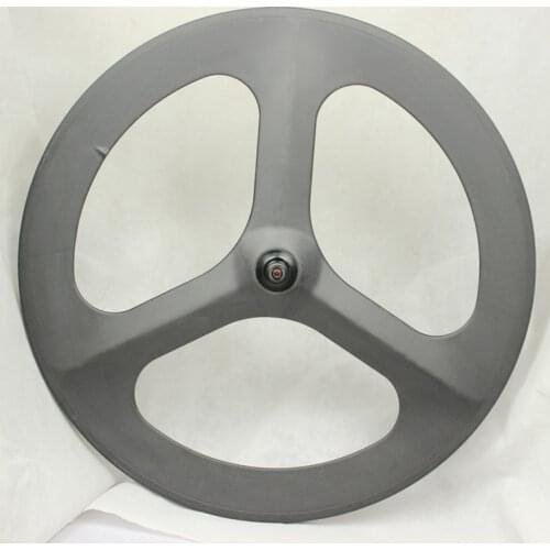 CARBON Tri Spoke REAR Clincher Tubular Wheel For Road Or Track Triathlon Time Trial Bike Wheel Three spokes carbon wheel China