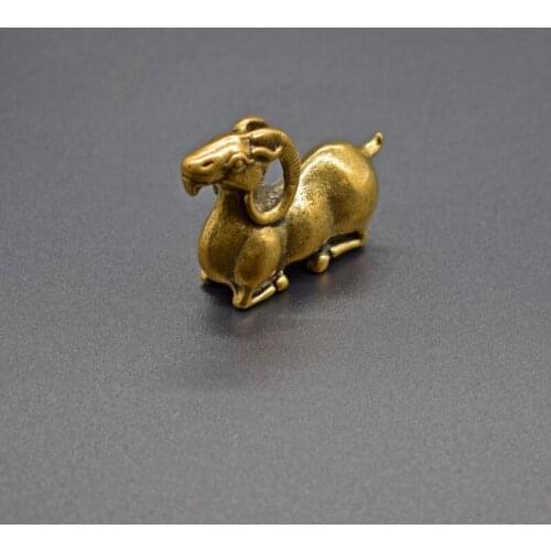 Pure copper handicrafts auspicious wishful goat ornaments home decorations