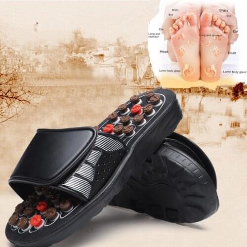 Unisex Foot Massager Slippers Health Care Acupuncture Massage Shoes Reflex Stress Rotating for Foot Acupoint Relax Stimulator