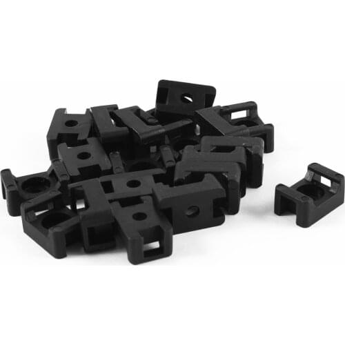 UXCELL 20 Pcs Black Plastic Wire Bundle Cable Tie Mount Saddle Cradle Simply To Fix This Mount Saddle With A Screw Cable Ties