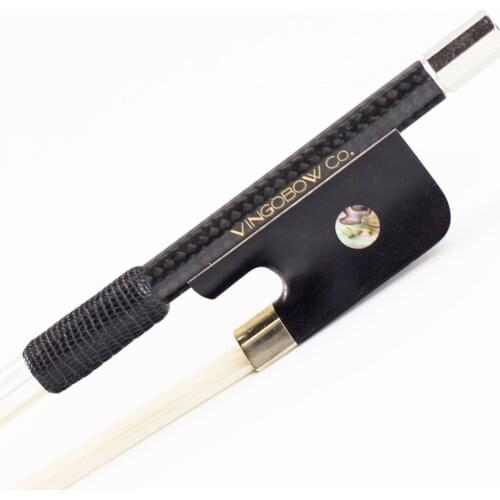 VingoBow Brand Diamond Carbon Fiber Cello Bow Pernambuco Performance VingoBow Brand 4/4 Size Sweet Tone Pro. Level Model 130C