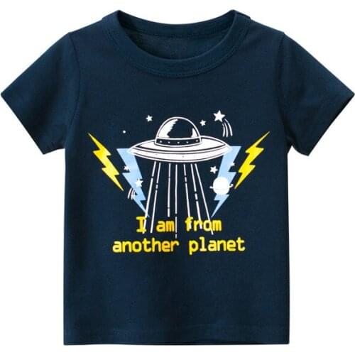 ZWY919 Summer Cotton Baby Boy Short Sleeve T Shirts Cartoon Funny Baby Girls Tops Kids Tees Children Clothes Costumes