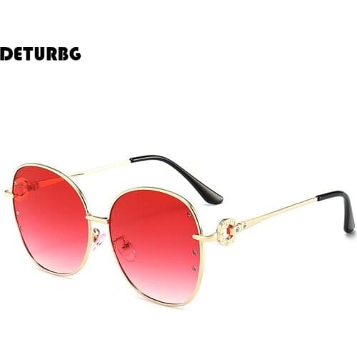 2020 Classic Round Gradient Sunglasses Women Luxury Brand Designer Alloy Frame Clear Lens Retro Sun Glasses Shades UV400 SG006