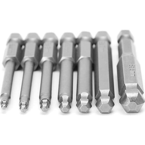7 Pcs 65mm Magnetic Ball End Hexagon Head Hex Screwdriver Bits Drill Tools 2.5
