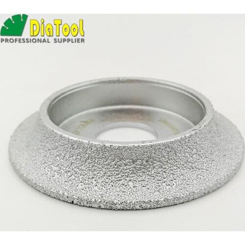 75mmx10MM Vacuum Brazed Diamond grinding wheel Demi-bullnose edge profile