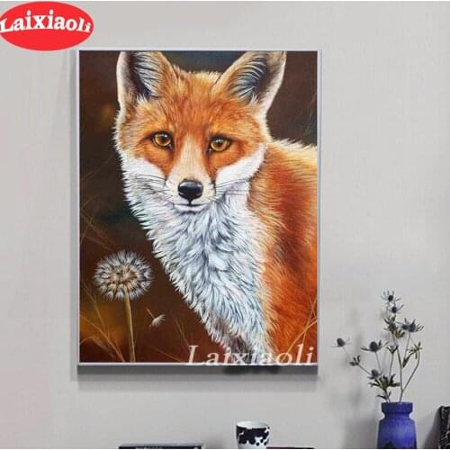 Diamond Painting Rhinestone fox picture 5D DIY Diamond Embroidery,Cross Stitch,diamond Mosaic Sale home decor laixiaoli