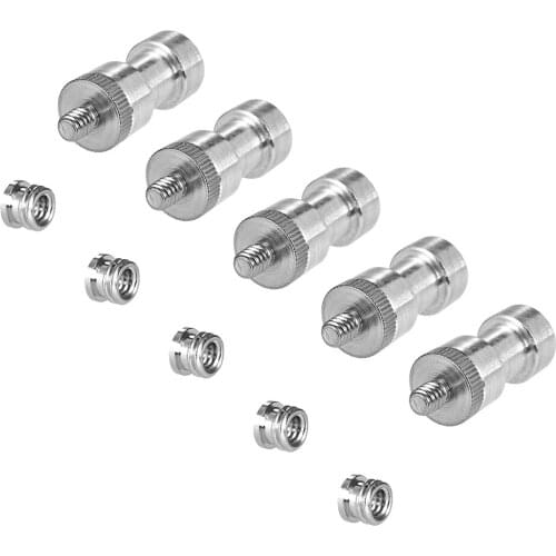 Andoer 1/4" 3/8" Tripod Screws to Light Stand Umbrella Camera Holder Adapter Camera Accessories