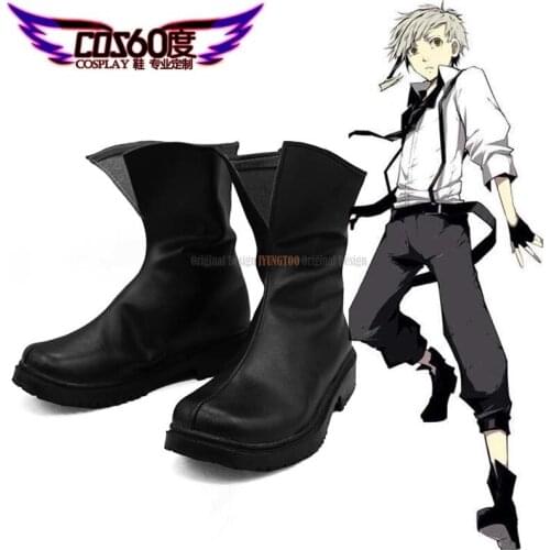Bungo Stray Dogs Nakajima Atushi Anime Characters Shoe Cosplay Shoes Boots Party Costume Prop
