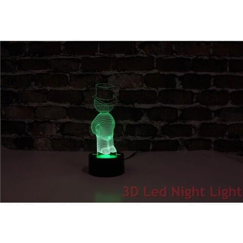 Free Shipping Living Room Exhibit 3D Led Night Light Base with CE and UL Certificate YJM-2891