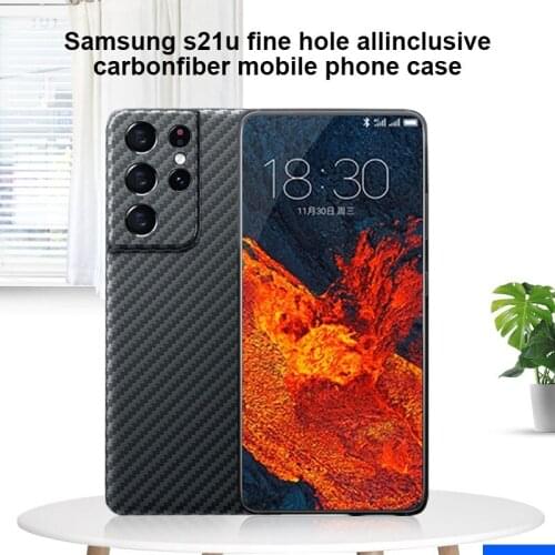 Pure Carbon Fiber Phone Case For Samsung S10+ S20+ S20U S21S21U Ultra-Thin Cover