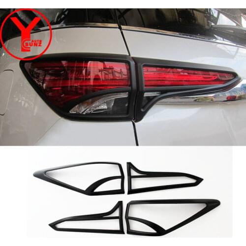Black rear tail light cover For Toyota hilux fortuner SW4 2016 2017 2018 2019 accessories parts For toyota fortuner 2017 YCSUNZ